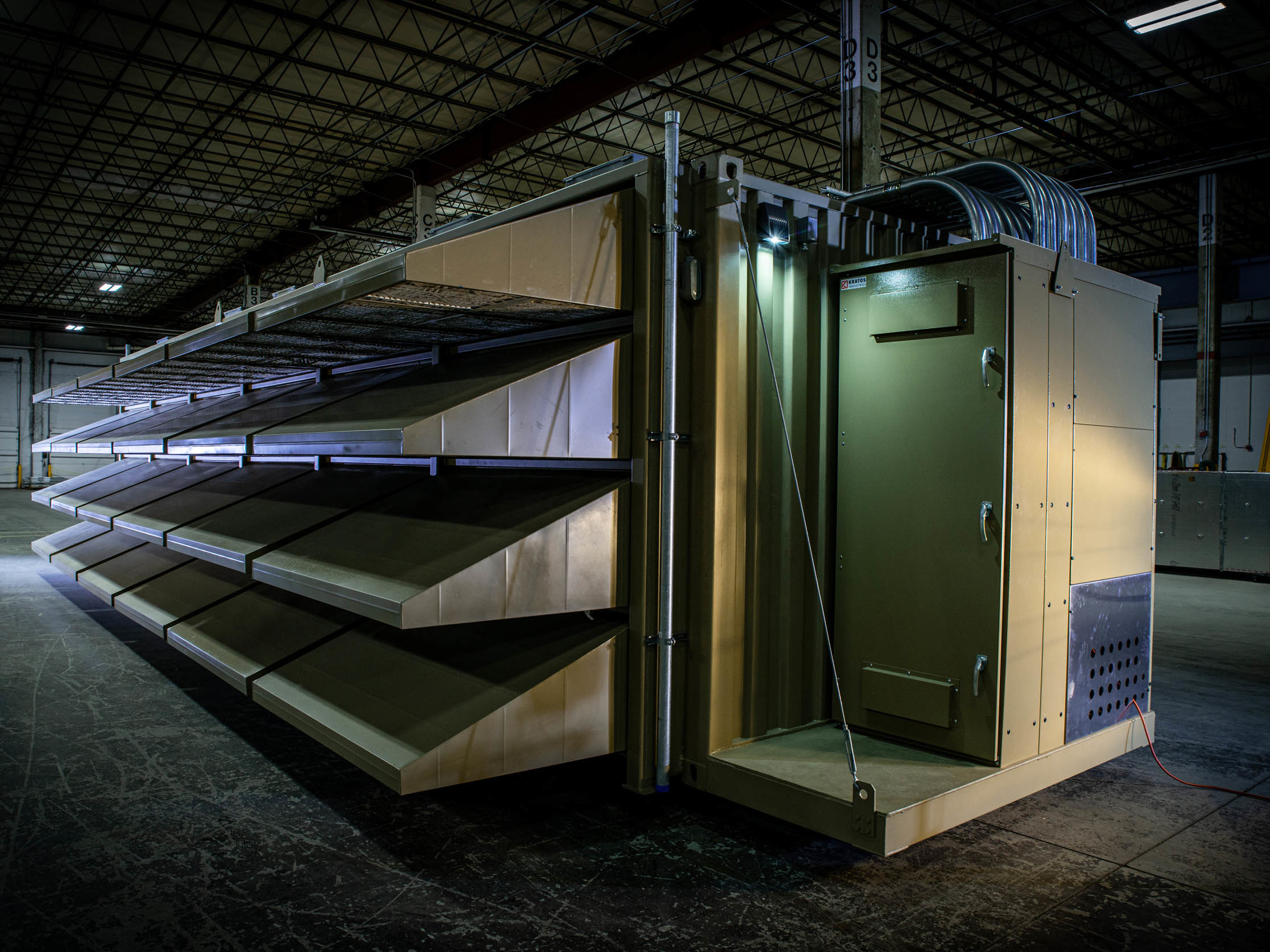Cryptocurrency mining shipping container for BitCoin mining, Ethereum mining, etc..