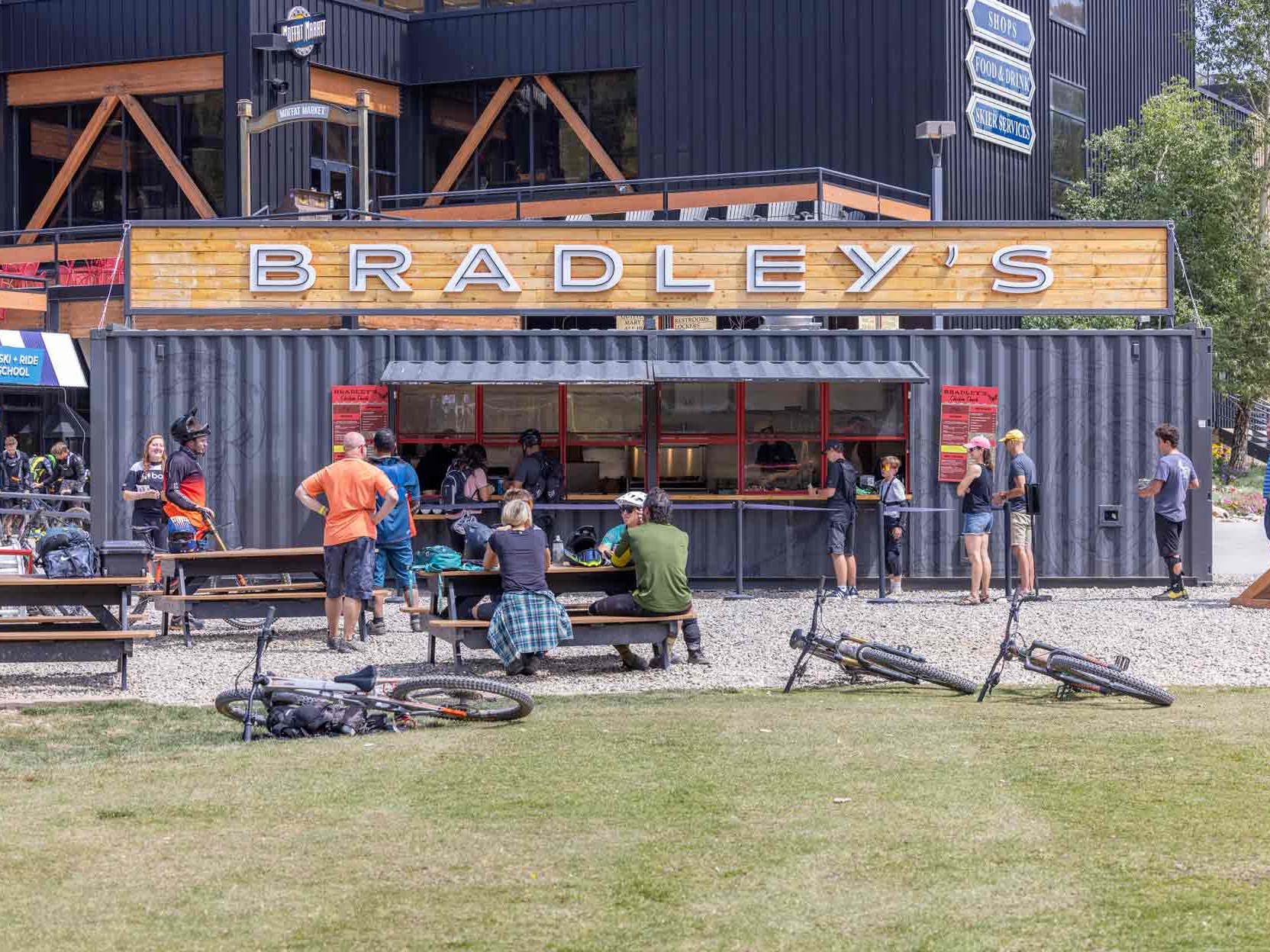Bradley's custom shipping container kitchen at Winter Park Resort built by ROXBOX Containers.