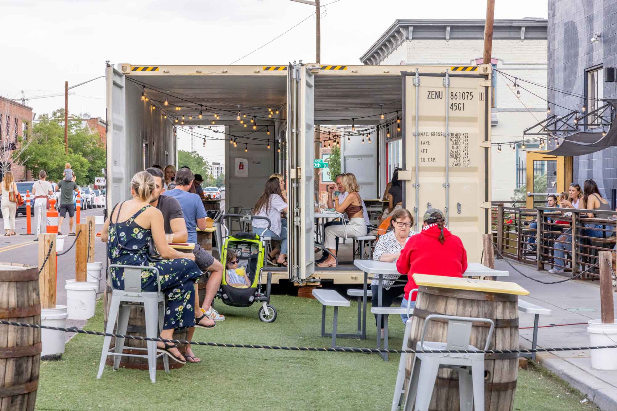 Shipping Container Patio Offers Creative Outdoor Dining Solution