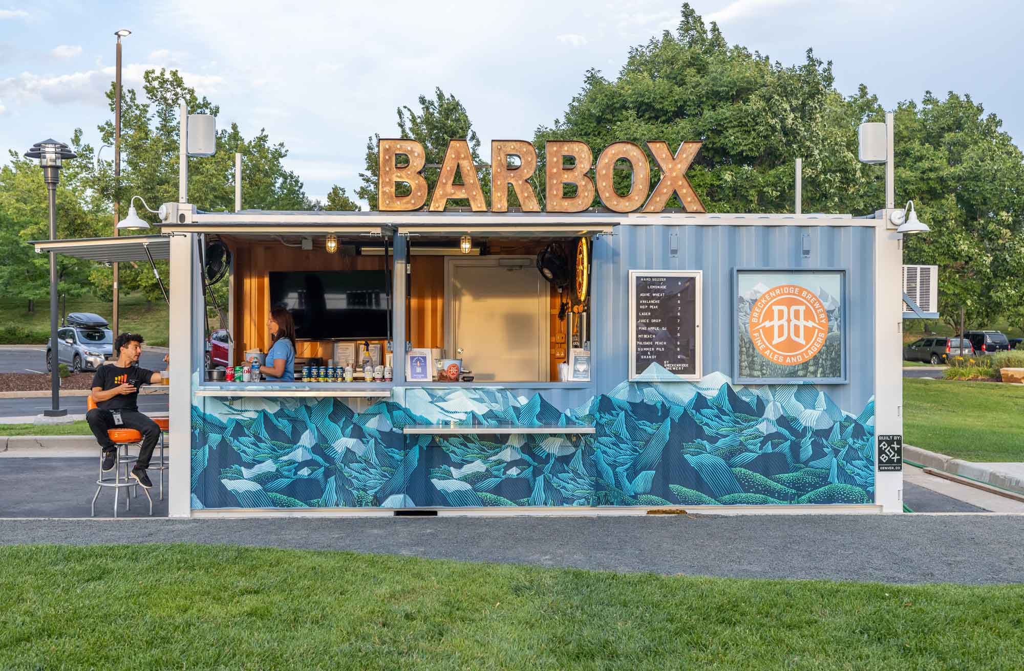 BoxPop® Custom Shipping Container Bar for Revelry Yards